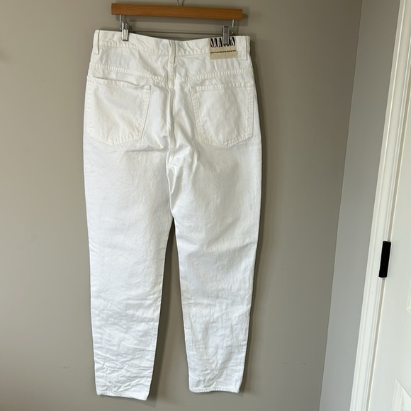 MOTHER Snacks High Waist Twizzy Jean Skimp Sticky Rice White Straight Leg 34 NEW - Picture 8 of 14